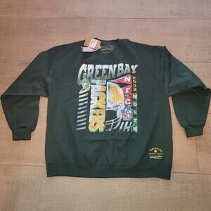 NWT Adult Size 2XL Mitchell and Ness Green Bay Packers Crewneck NFL
